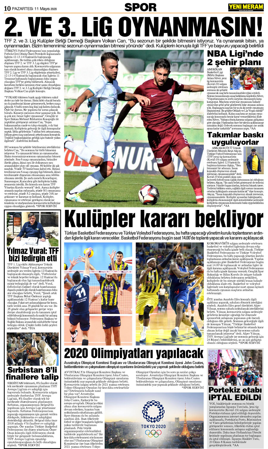 11 Mayıs 2020 Yeni Meram Gazetesi