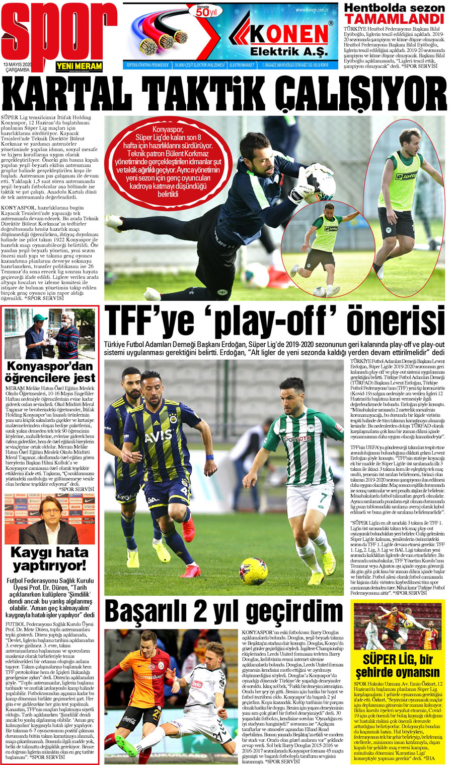 13 Mayıs 2020 Yeni Meram Gazetesi