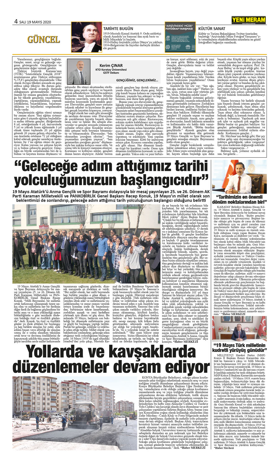 19 Mayıs 2020 Yeni Meram Gazetesi