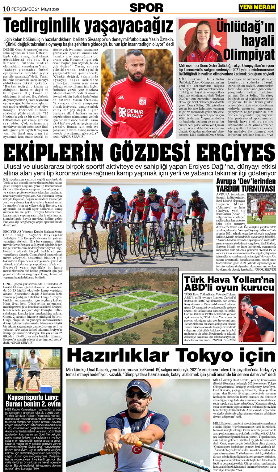 21 Mayıs 2020 Yeni Meram Gazetesi