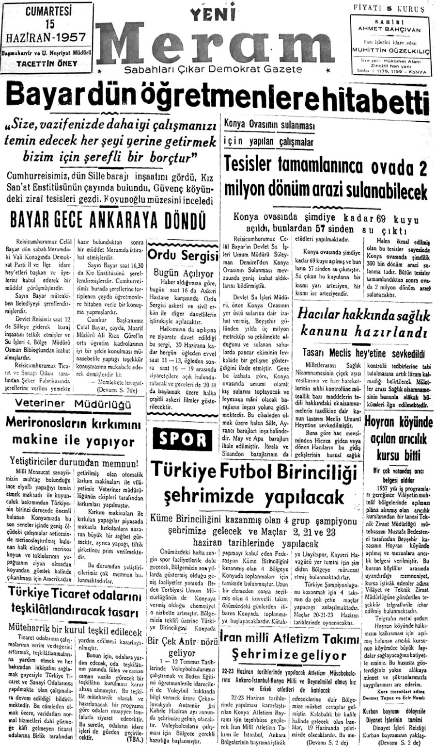 15 Haziran 2020 Yeni Meram Gazetesi