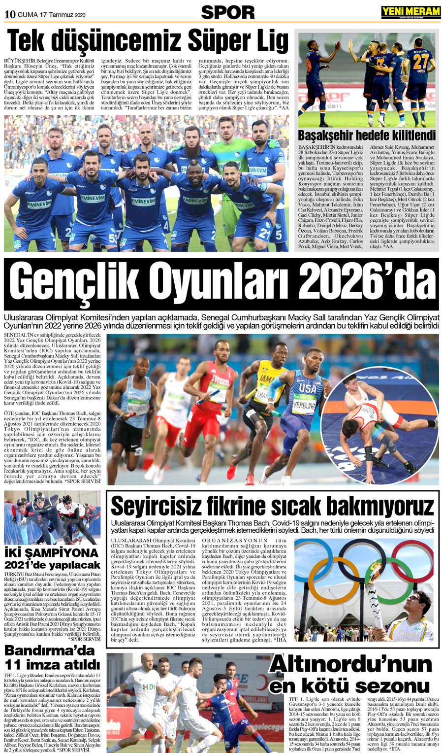 17 Temmuz 2020 Yeni Meram Gazetesi