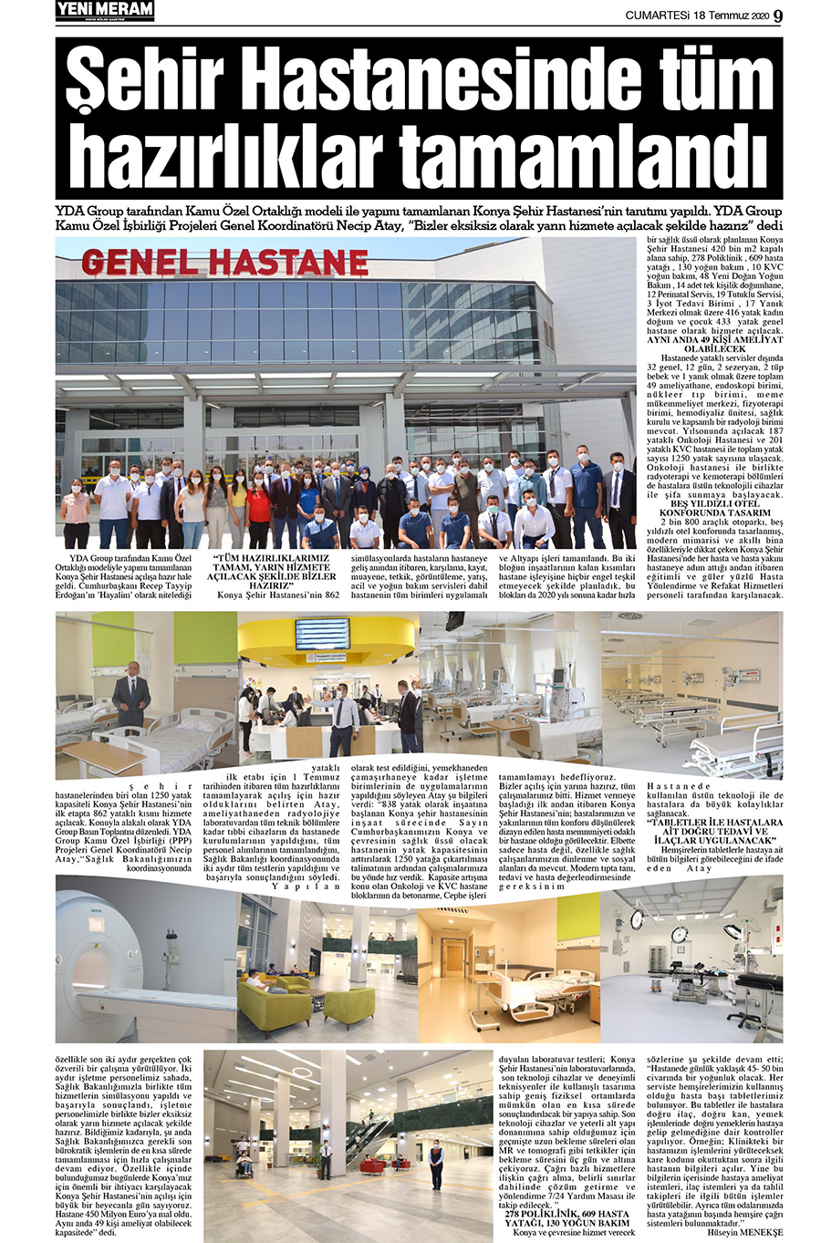 18 Temmuz 2020 Yeni Meram Gazetesi