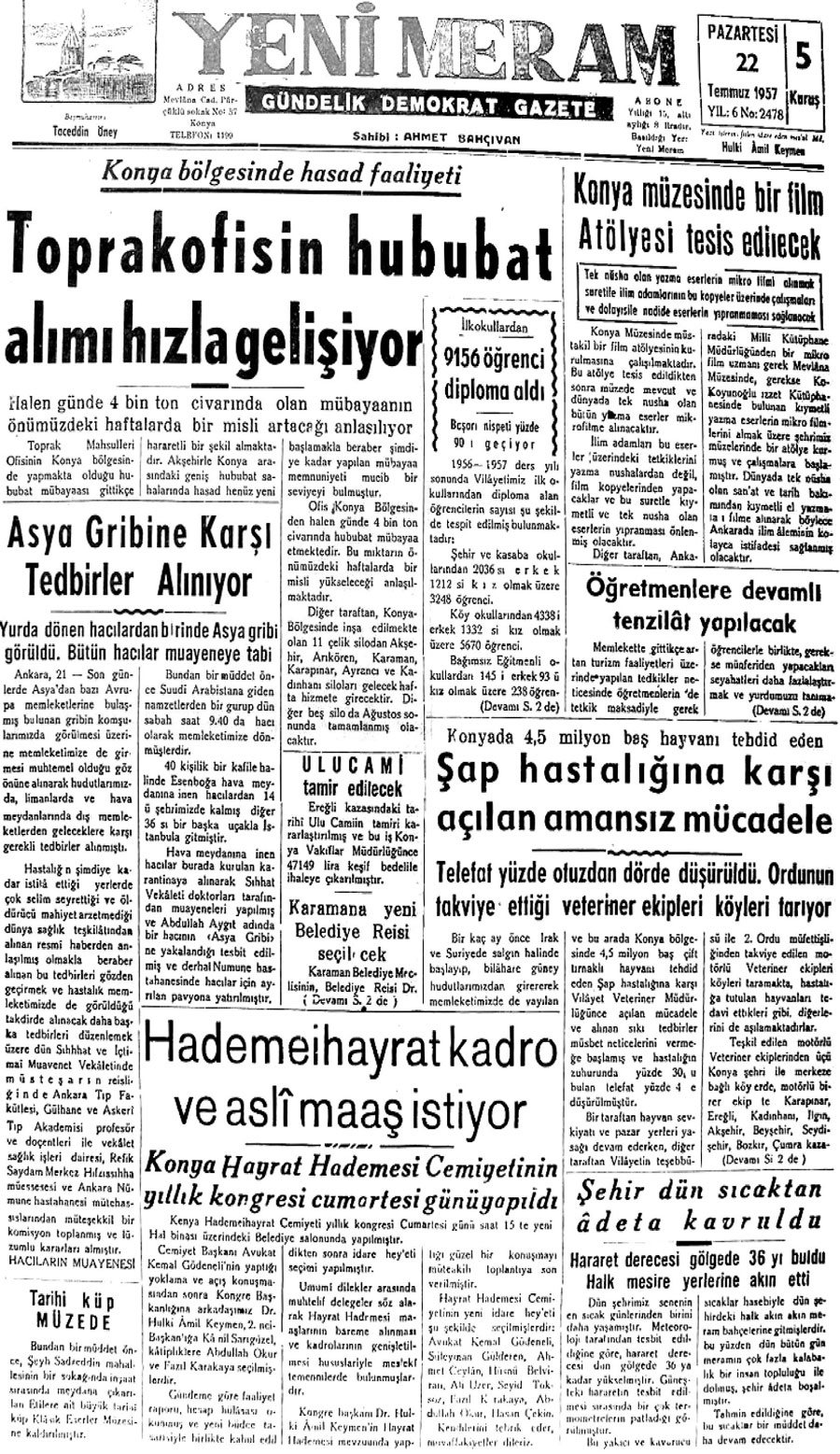 22 Temmuz 2020 Yeni Meram Gazetesi