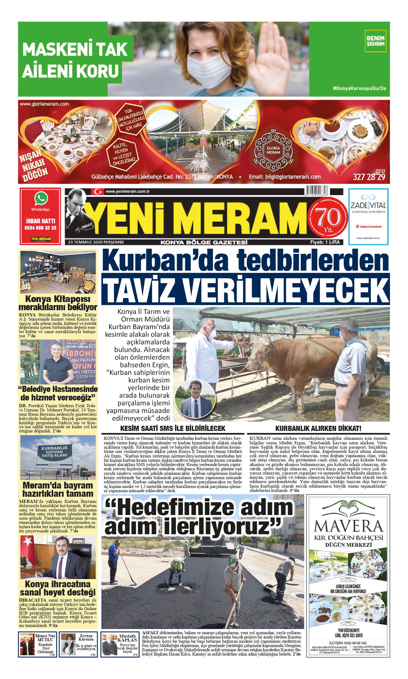 23 Temmuz 2020 Yeni Meram Gazetesi