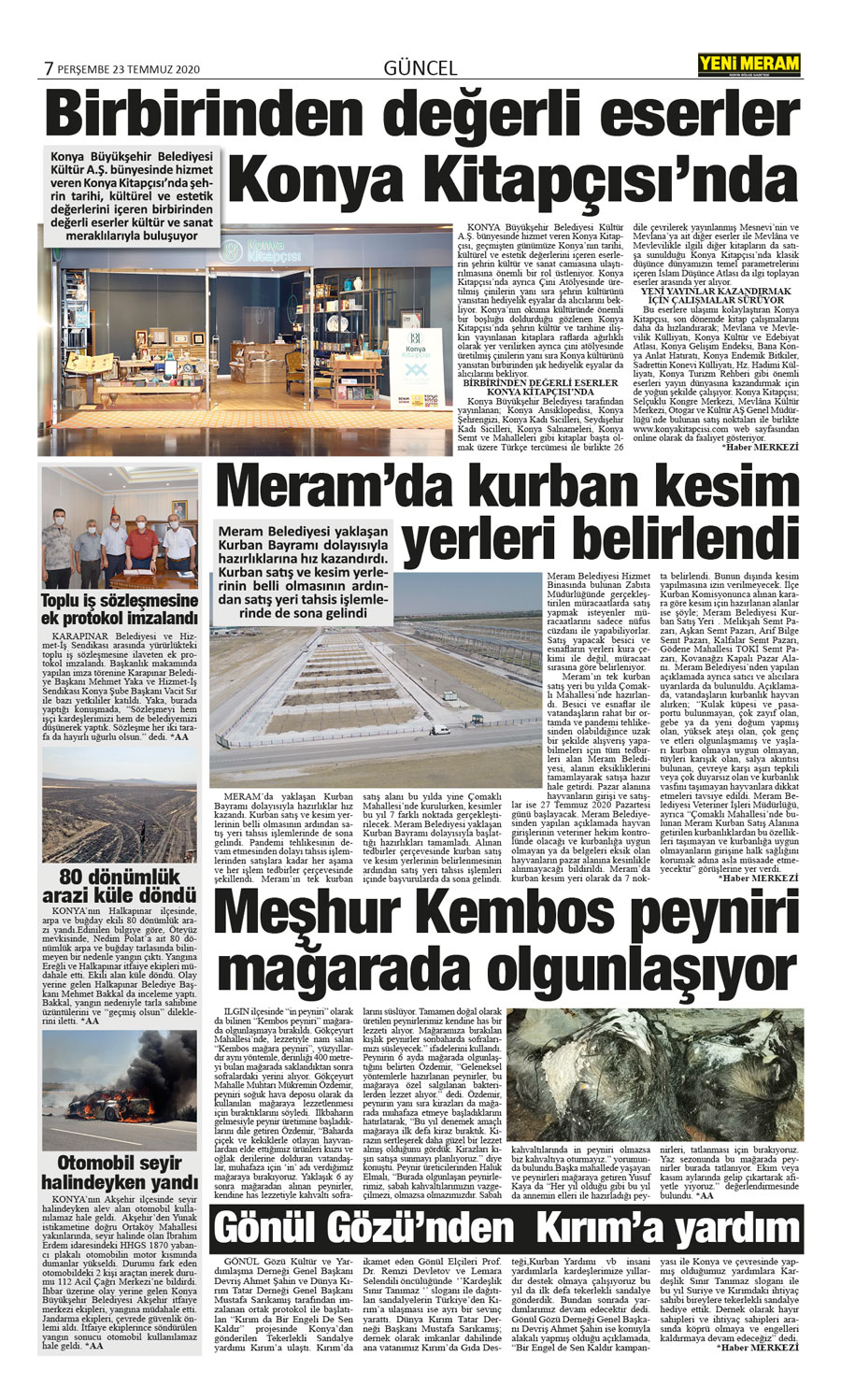 23 Temmuz 2020 Yeni Meram Gazetesi