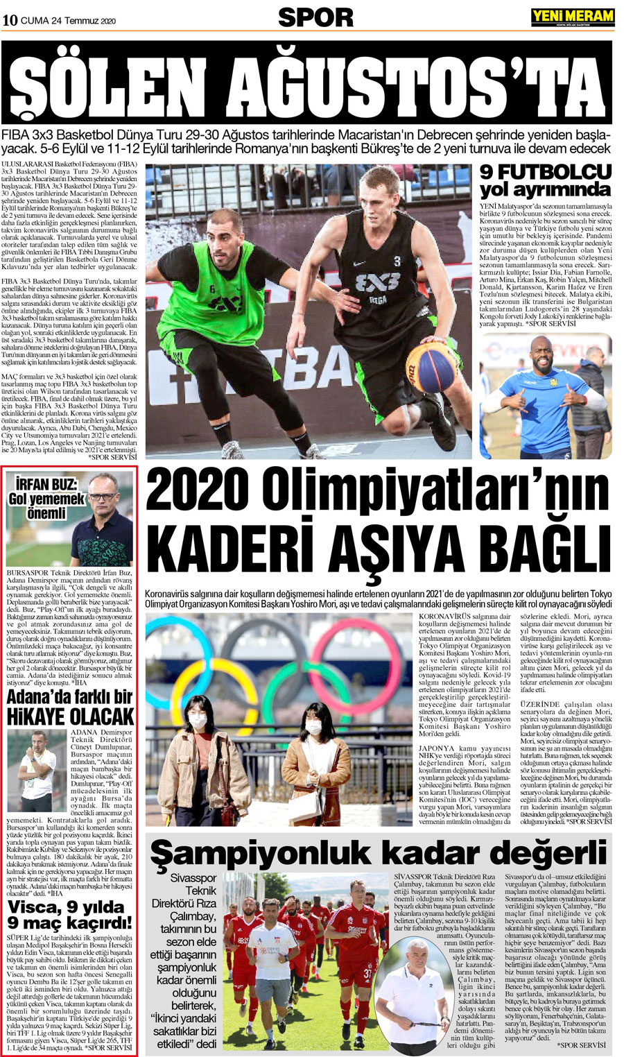 24 Temmuz 2020 Yeni Meram Gazetesi