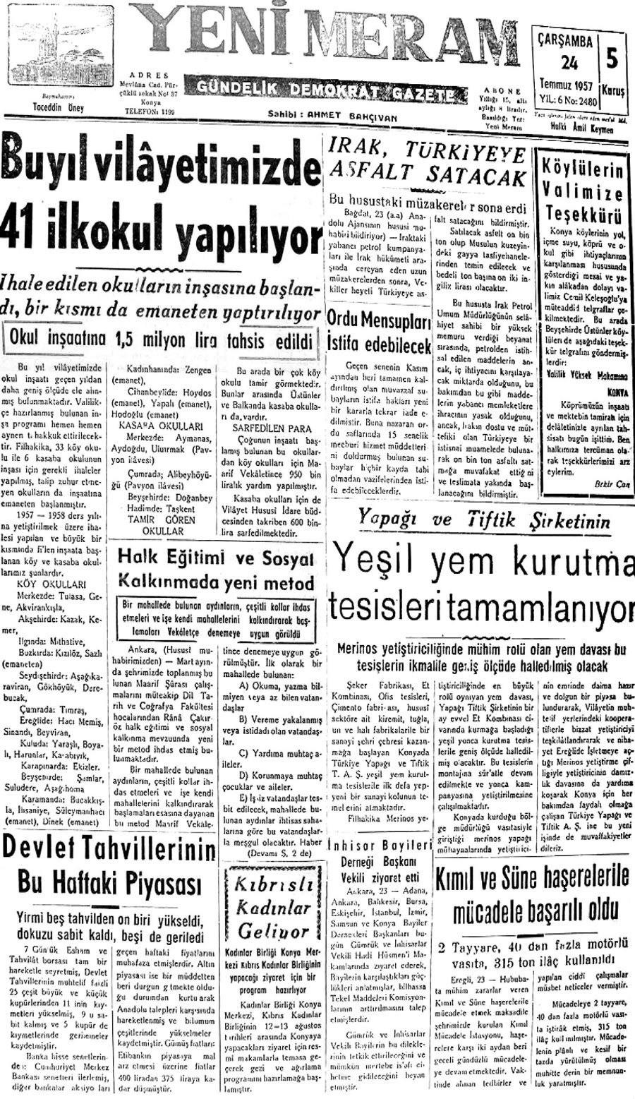 24 Temmuz 2020 Yeni Meram Gazetesi