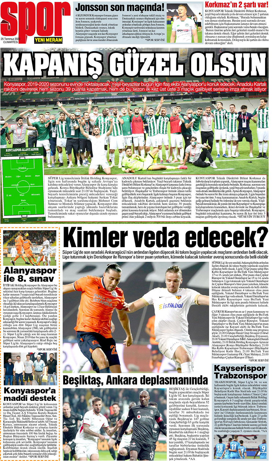 25 Temmuz 2020 Yeni Meram Gazetesi