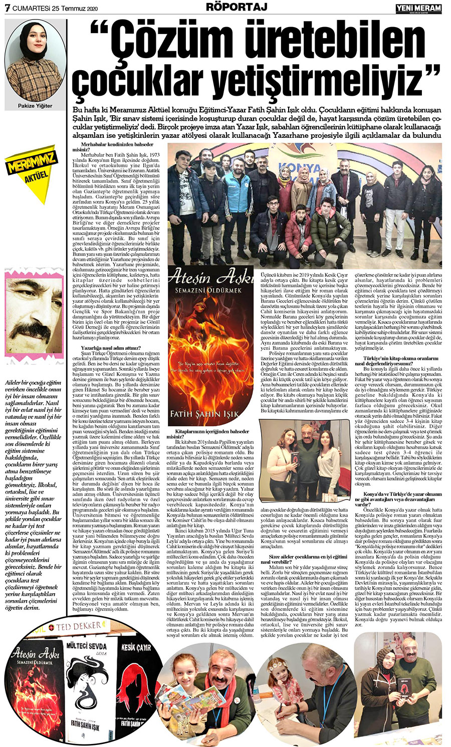 25 Temmuz 2020 Yeni Meram Gazetesi