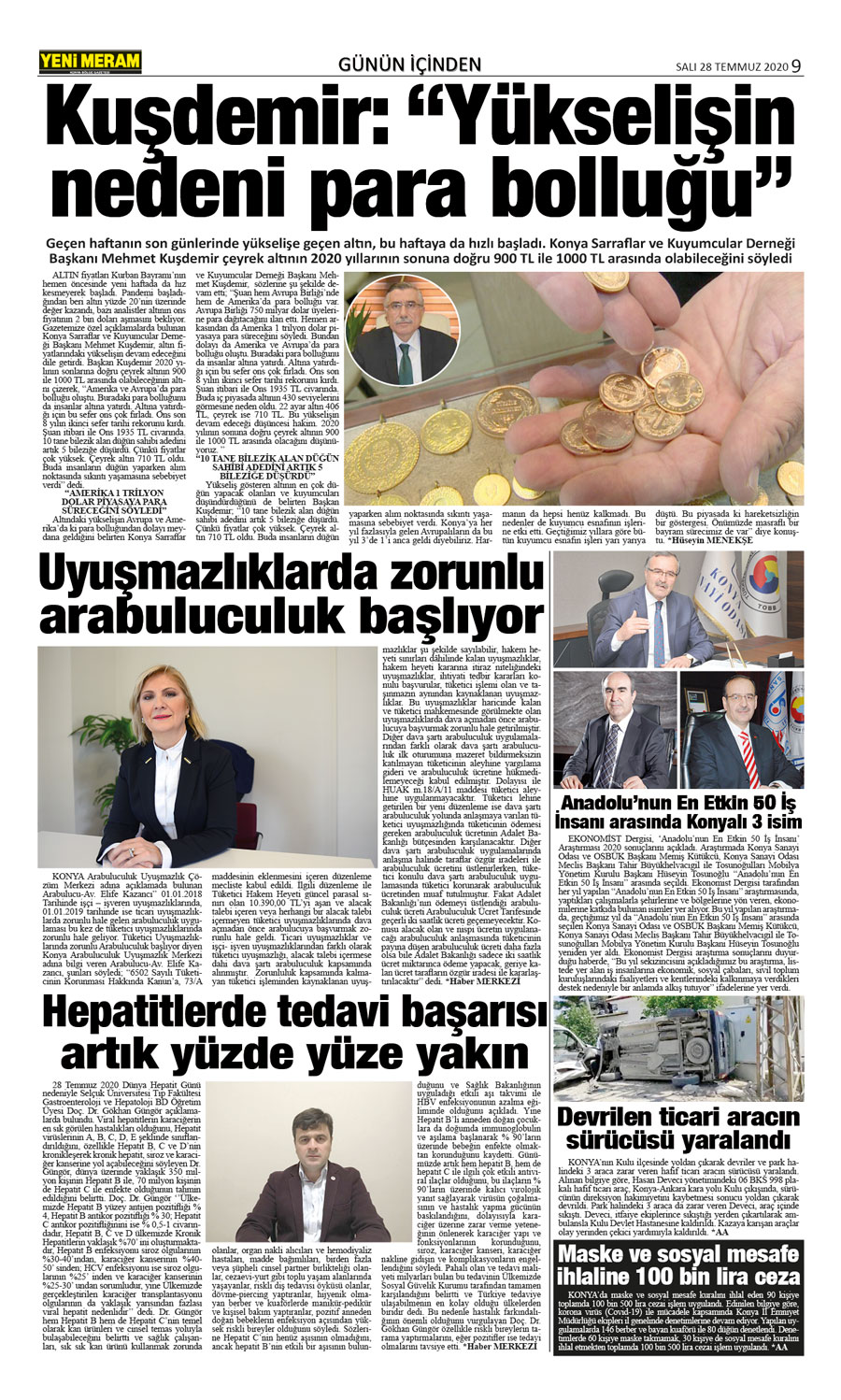 28 Temmuz 2020 Yeni Meram Gazetesi