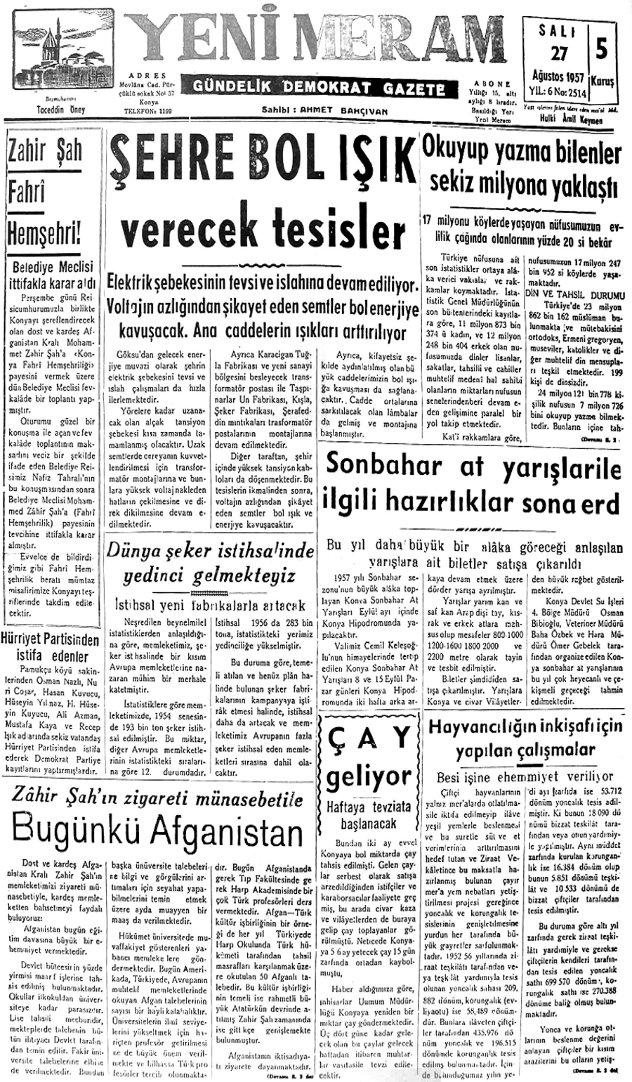 27 Ağustos 2020 Yeni Meram Gazetesi