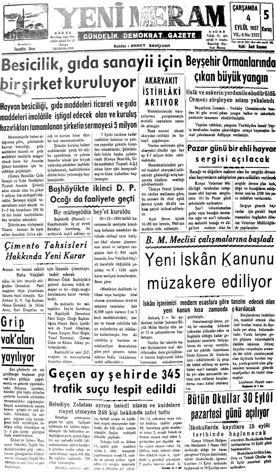 4 Eylül 2020 Yeni Meram Gazetesi