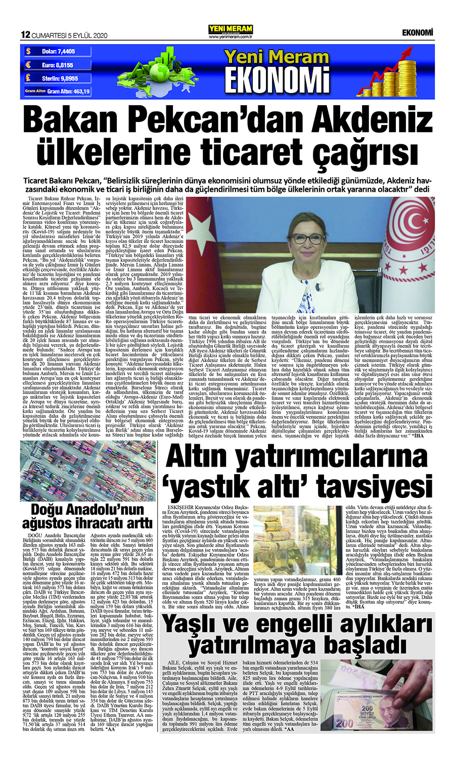 5 Eylül 2020 Yeni Meram Gazetesi