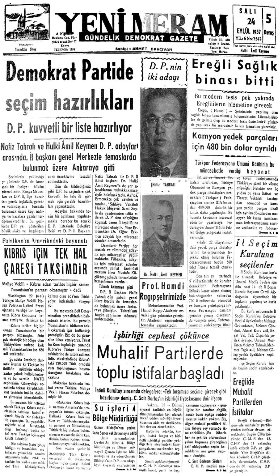 24 Eylül 2020 Yeni Meram Gazetesi