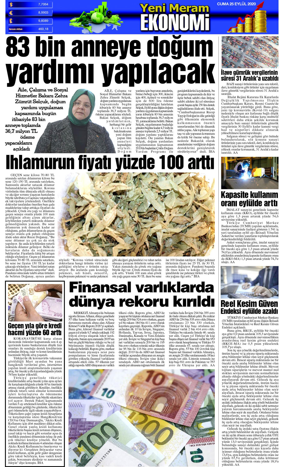 25 Eylül 2020 Yeni Meram Gazetesi