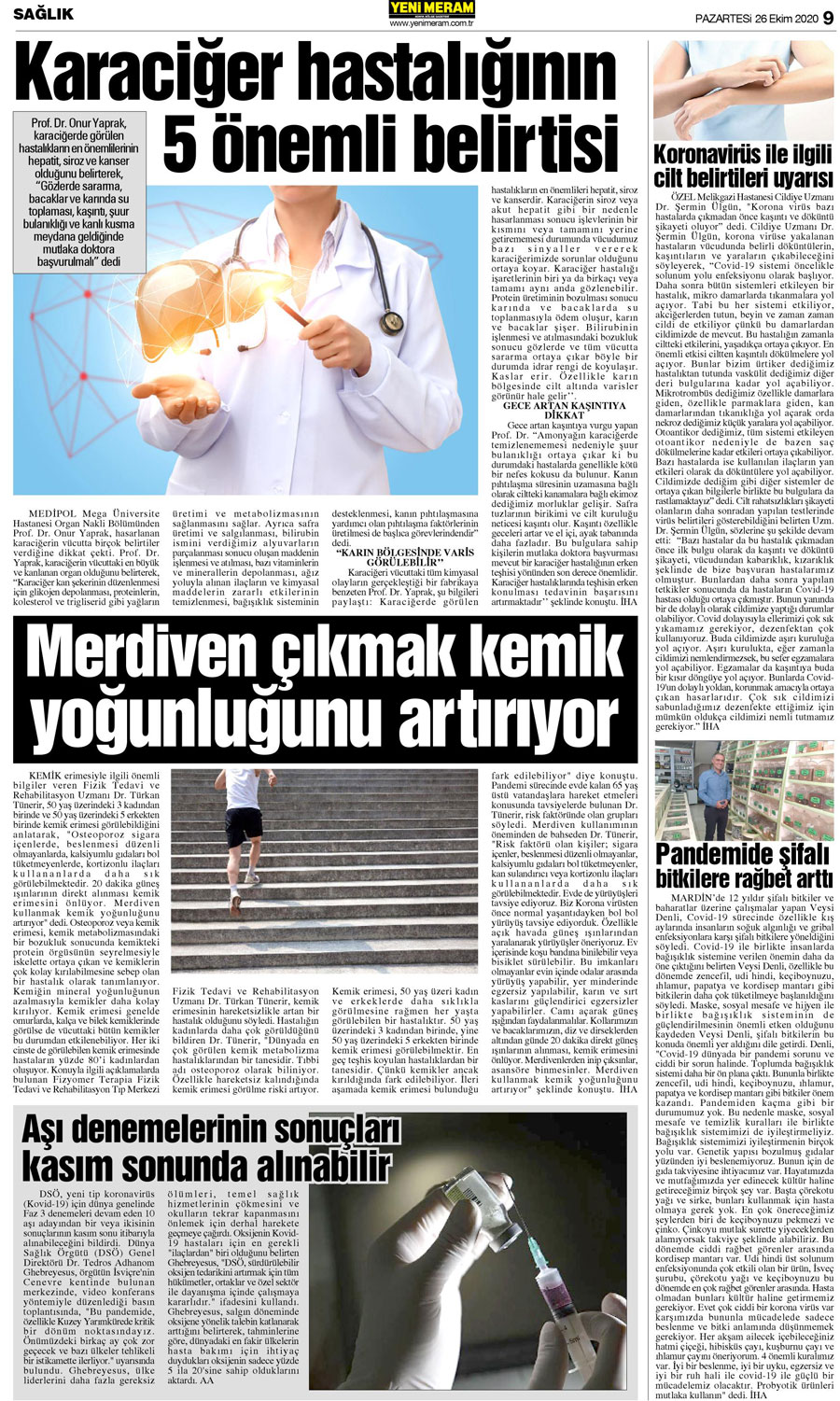 26 Ekim 2020 Yeni Meram Gazetesi