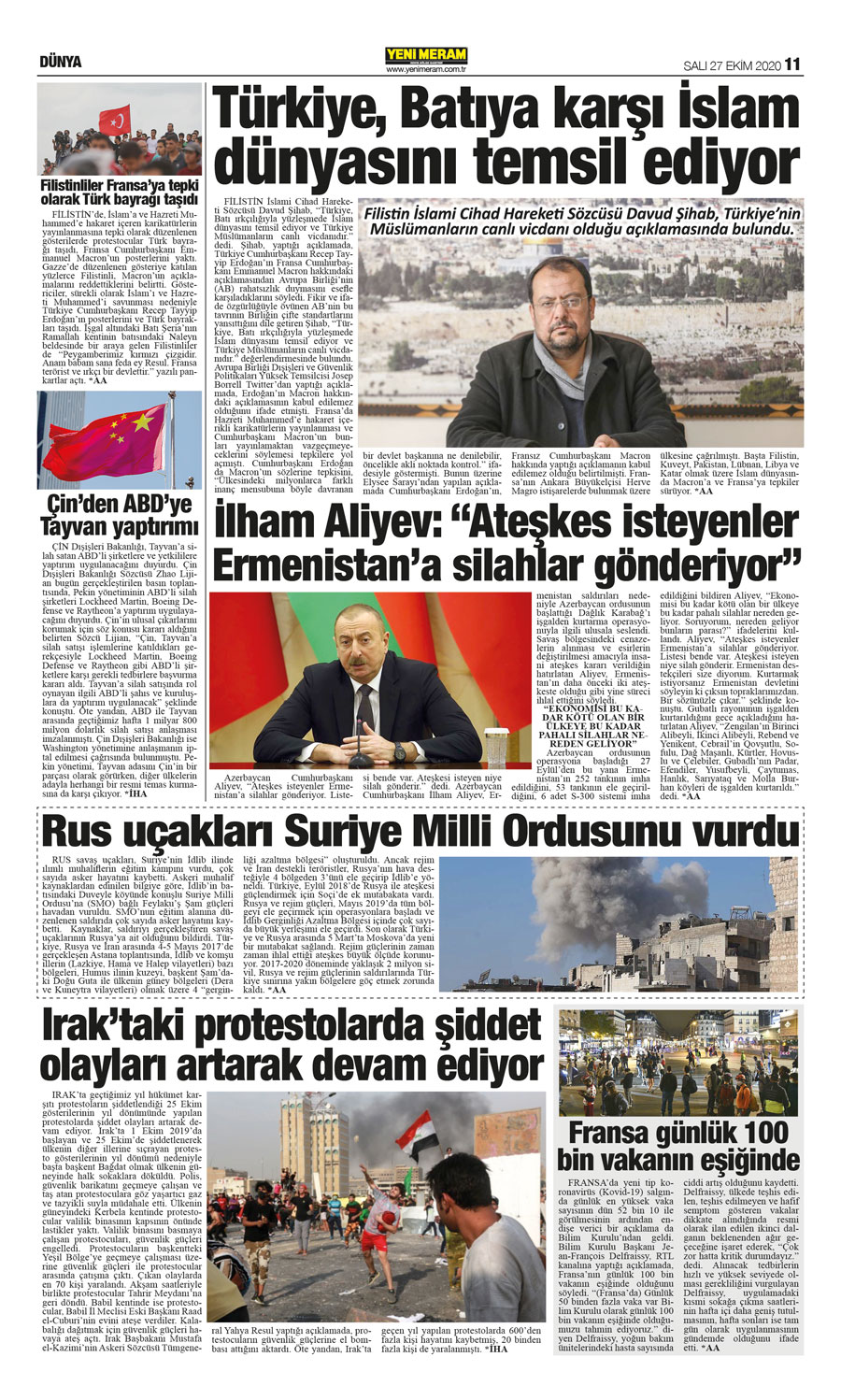 27 Ekim 2020 Yeni Meram Gazetesi