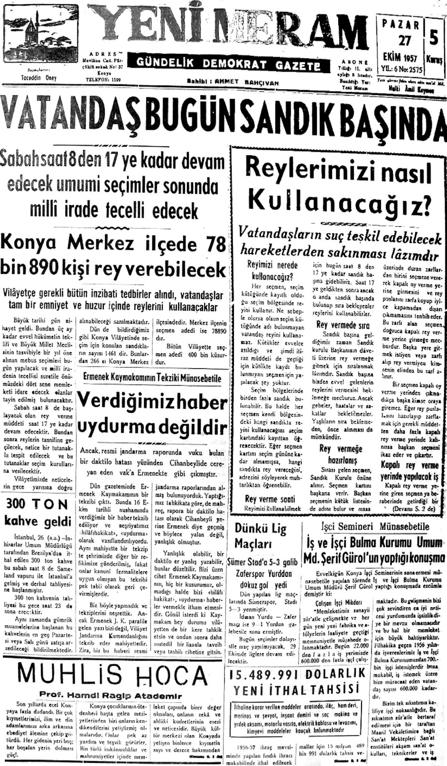 27 Ekim 2020 Yeni Meram Gazetesi