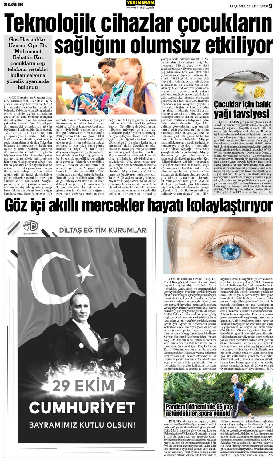 29 Ekim 2020 Yeni Meram Gazetesi