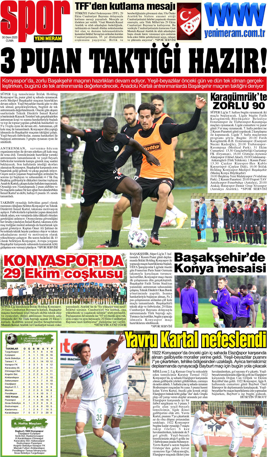 30 Ekim 2020 Yeni Meram Gazetesi