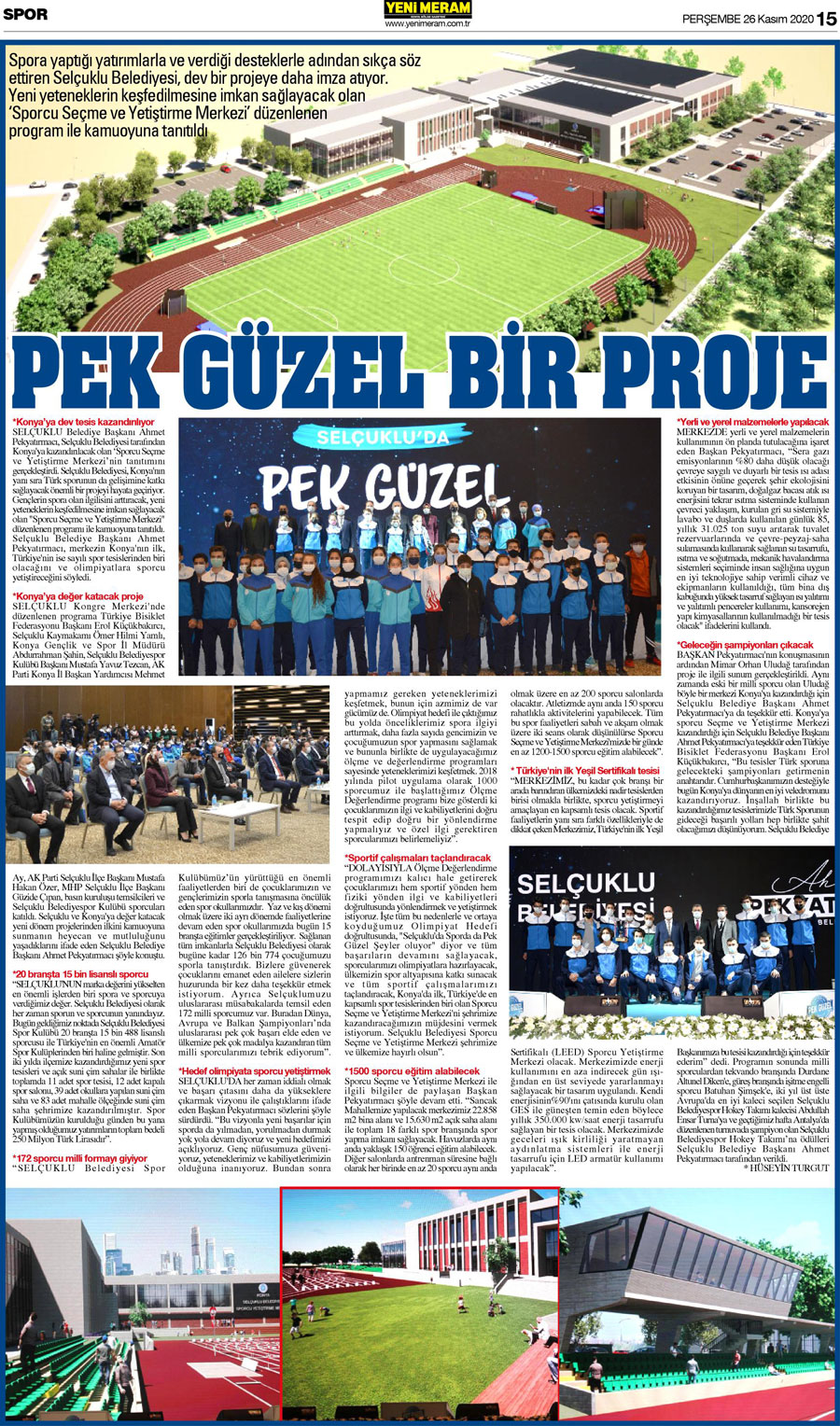 26 Kasım 2020 Yeni Meram Gazetesi