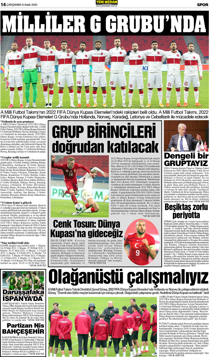 9 Aralık 2020 Yeni Meram Gazetesi