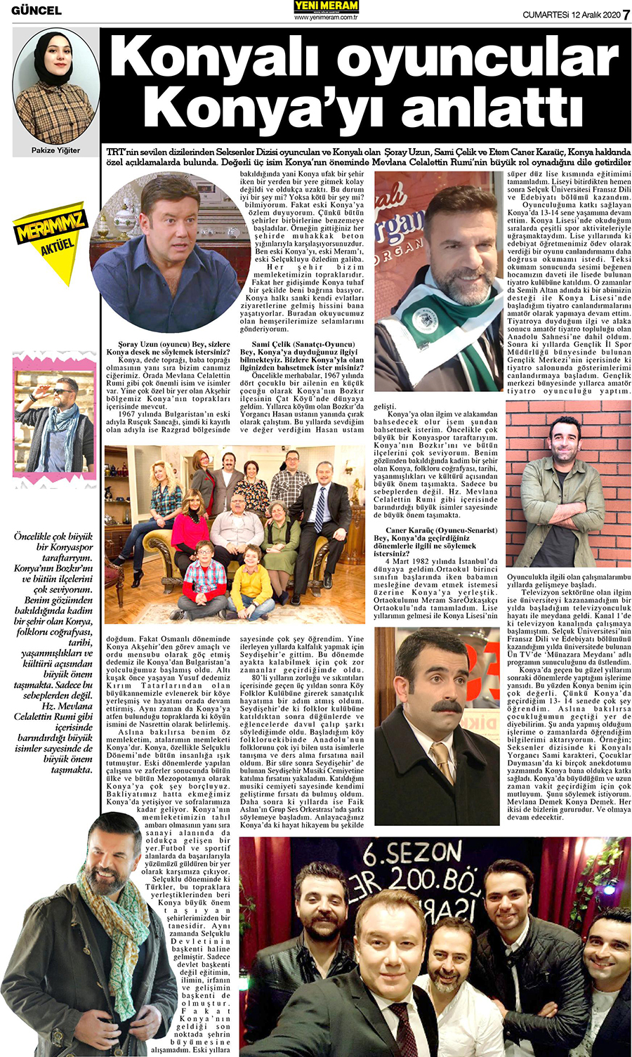 12 Aralık 2020 Yeni Meram Gazetesi