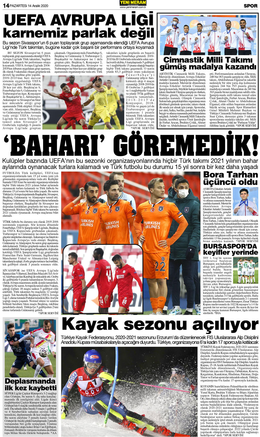 14 Aralık 2020 Yeni Meram Gazetesi