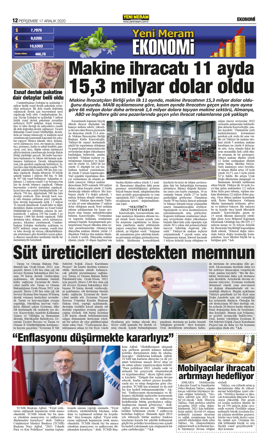 17 Aralık 2020 Yeni Meram Gazetesi