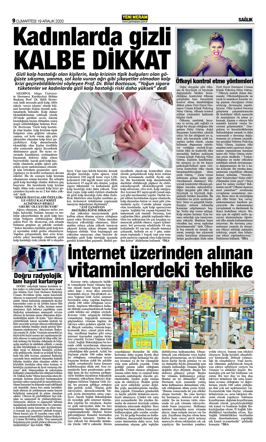 19 Aralık 2020 Yeni Meram Gazetesi