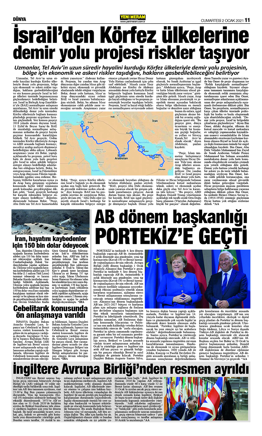 2 Ocak 2021 Yeni Meram Gazetesi