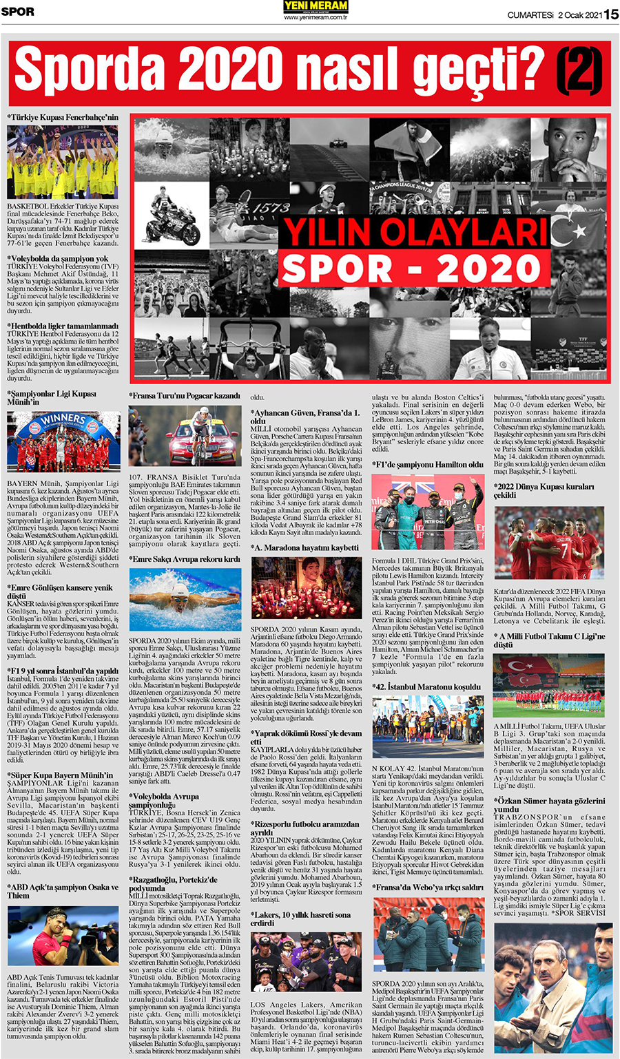 2 Ocak 2021 Yeni Meram Gazetesi