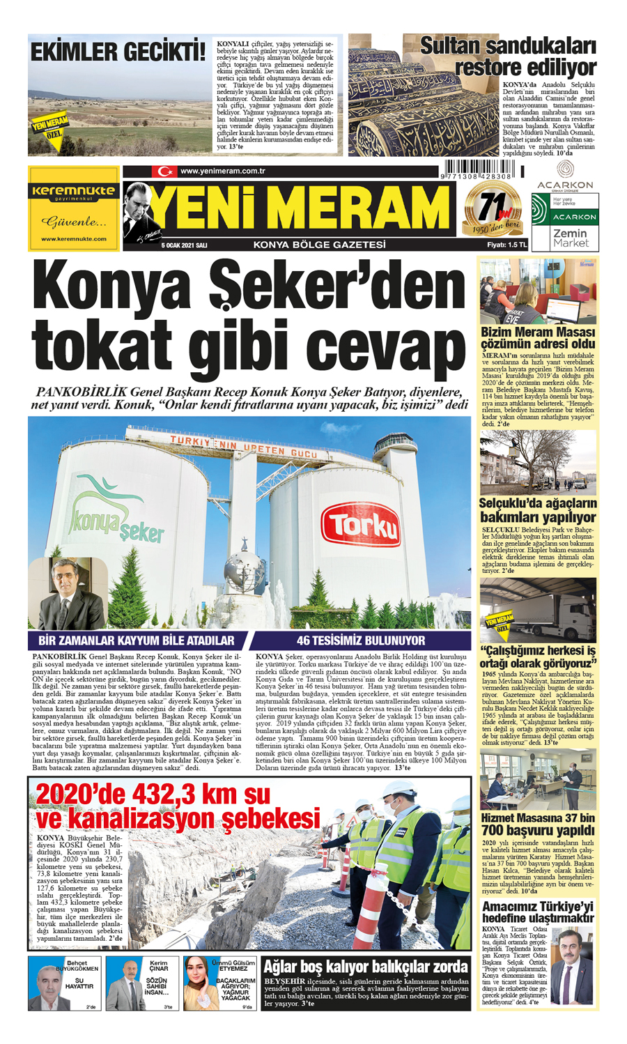 5 Ocak 2021 Yeni Meram Gazetesi