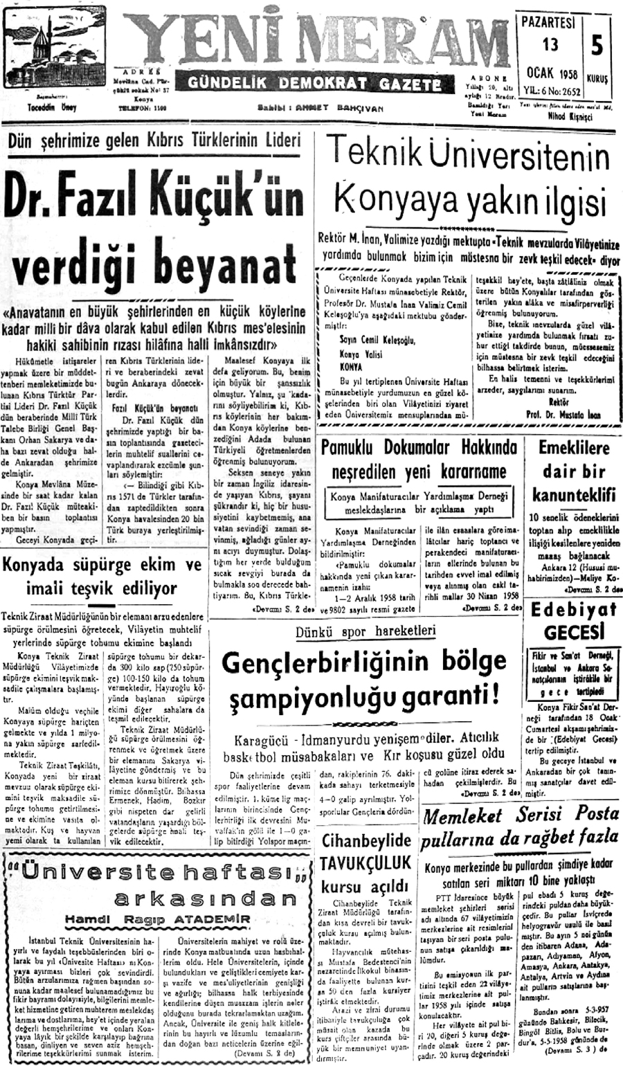 13 Ocak 2021 Yeni Meram Gazetesi