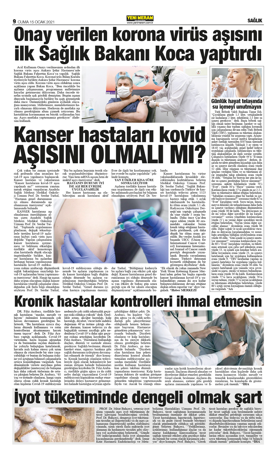 15 Ocak 2021 Yeni Meram Gazetesi