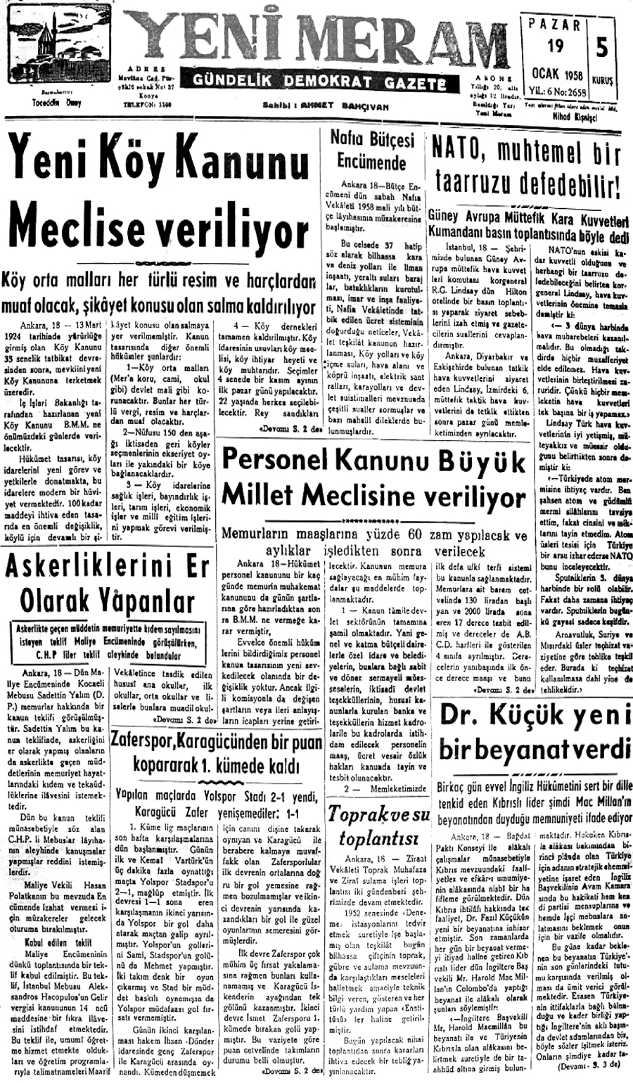 19 Ocak 2021 Yeni Meram Gazetesi