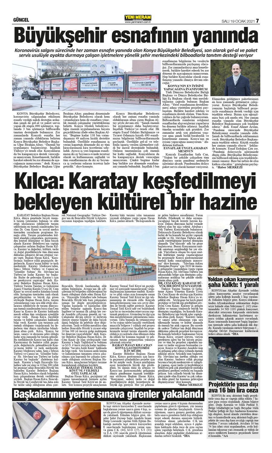 19 Ocak 2021 Yeni Meram Gazetesi