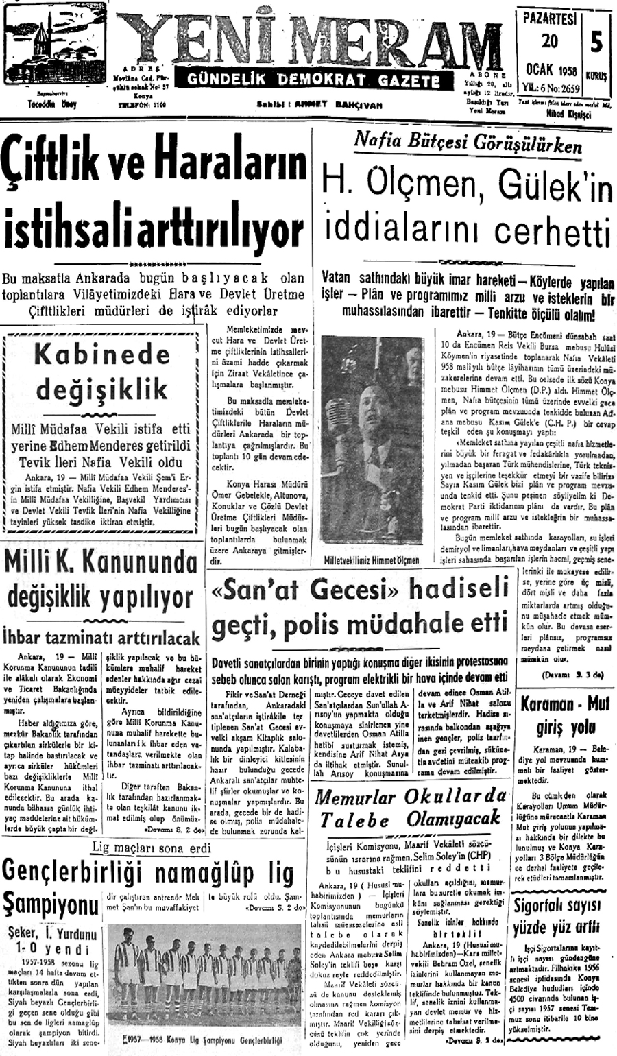 20 Ocak 2021 Yeni Meram Gazetesi