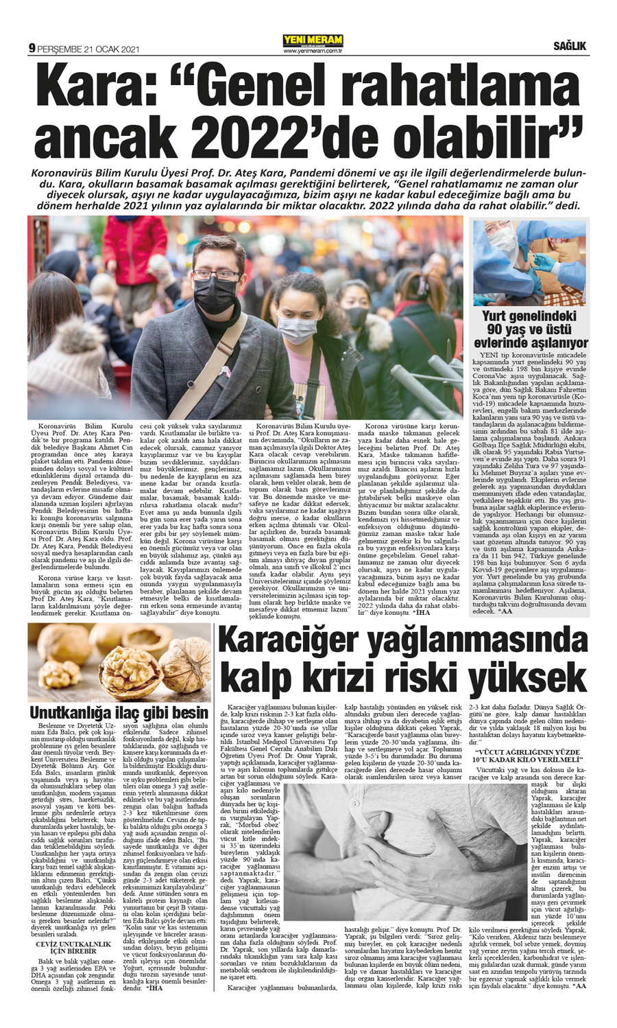 21 Ocak 2021 Yeni Meram Gazetesi