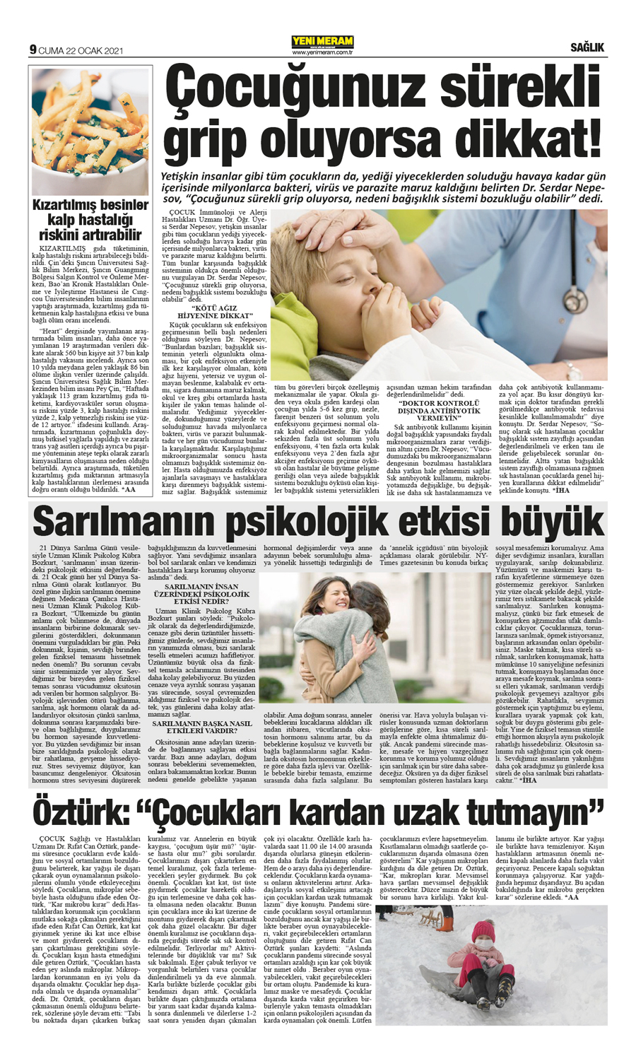 22 Ocak 2021 Yeni Meram Gazetesi