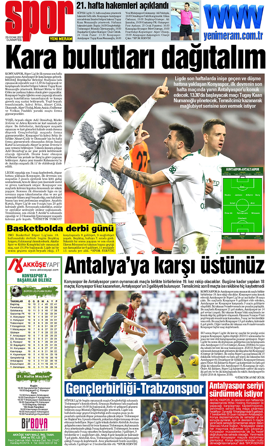 23 Ocak 2021 Yeni Meram Gazetesi