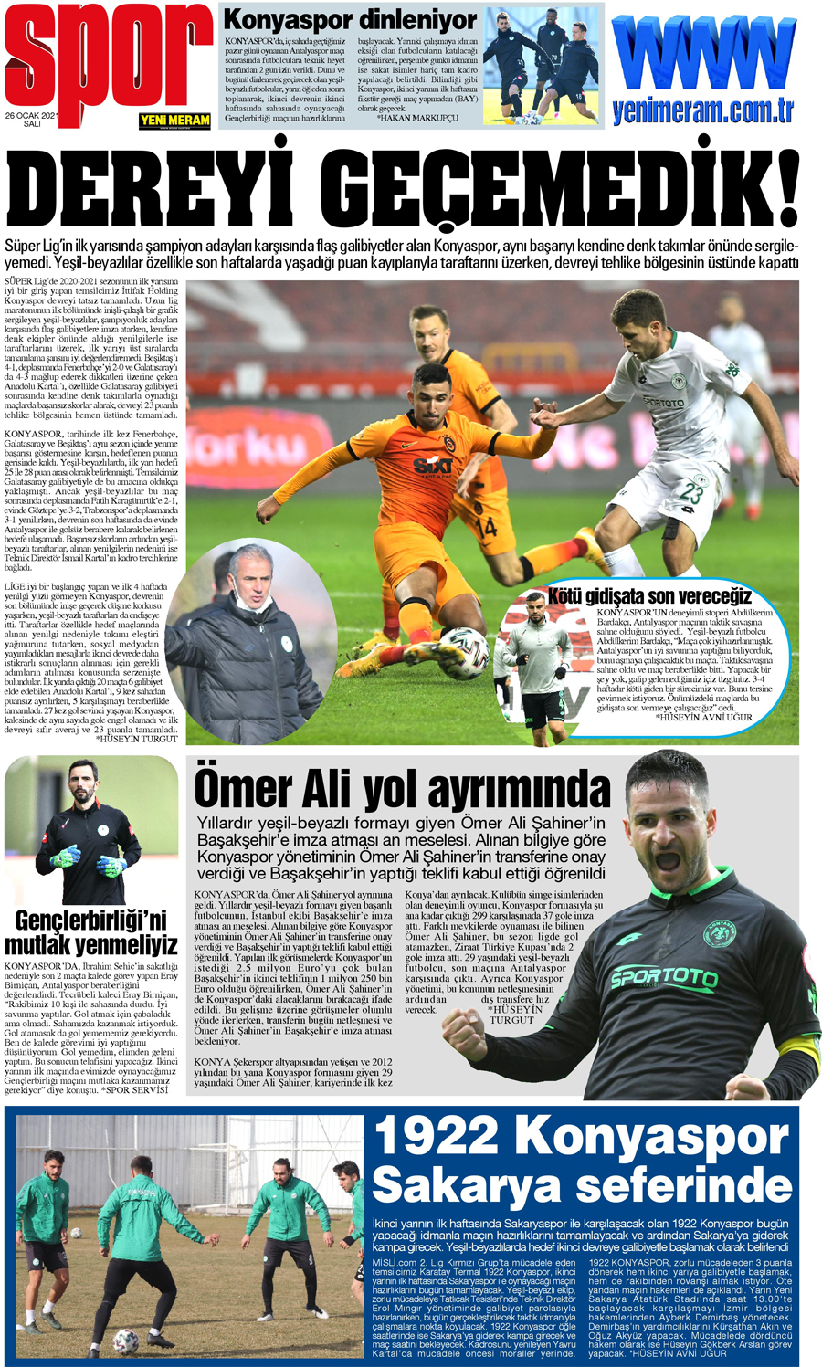 26 Ocak 2021 Yeni Meram Gazetesi