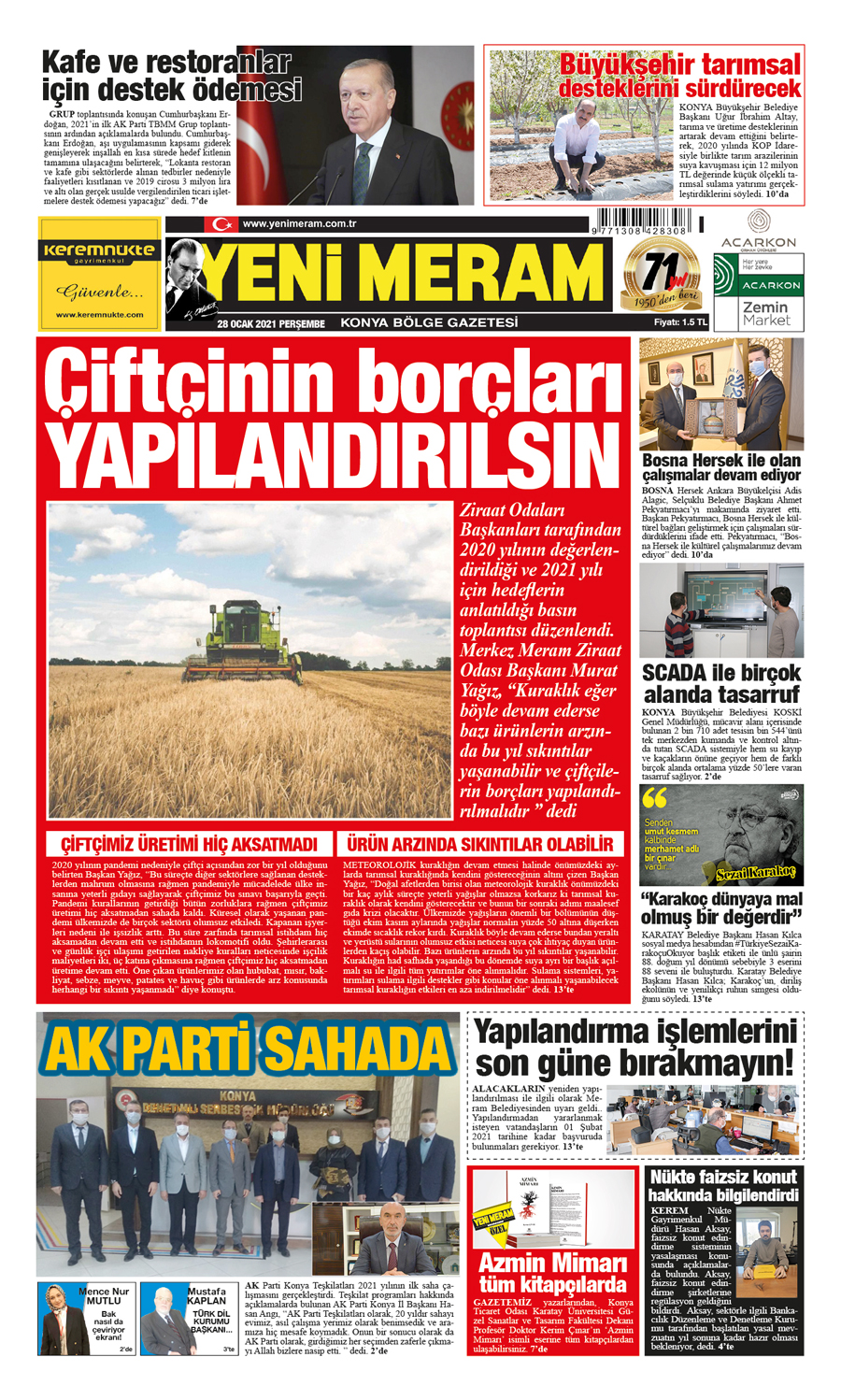 28 Ocak 2021 Yeni Meram Gazetesi