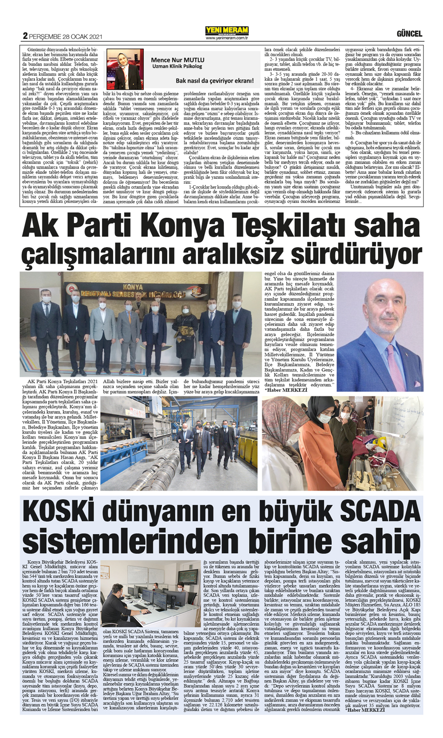 28 Ocak 2021 Yeni Meram Gazetesi