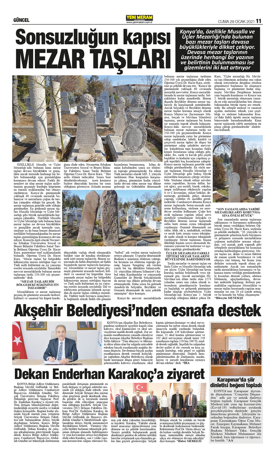 29 Ocak 2021 Yeni Meram Gazetesi