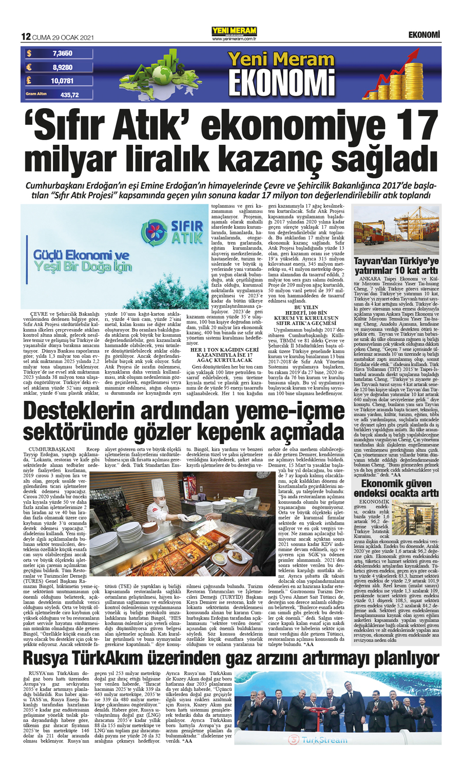 29 Ocak 2021 Yeni Meram Gazetesi