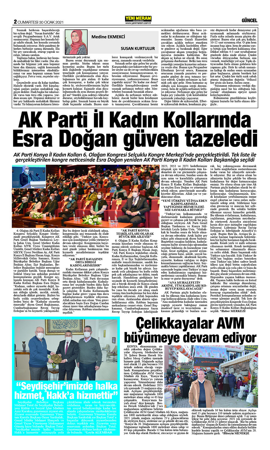 30 Ocak 2021 Yeni Meram Gazetesi