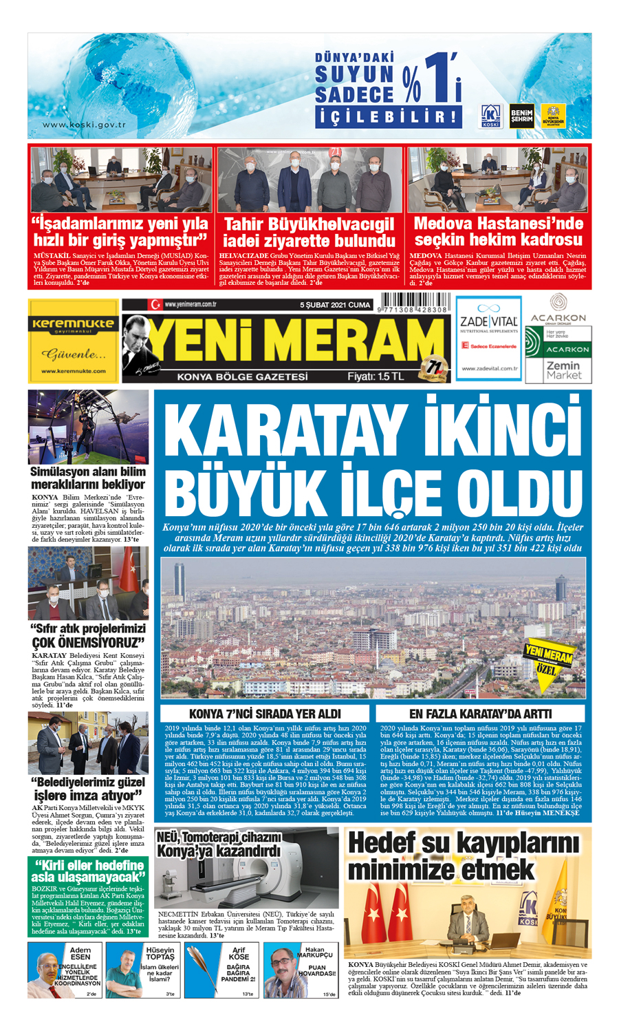 5 Şubat 2021 Yeni Meram Gazetesi