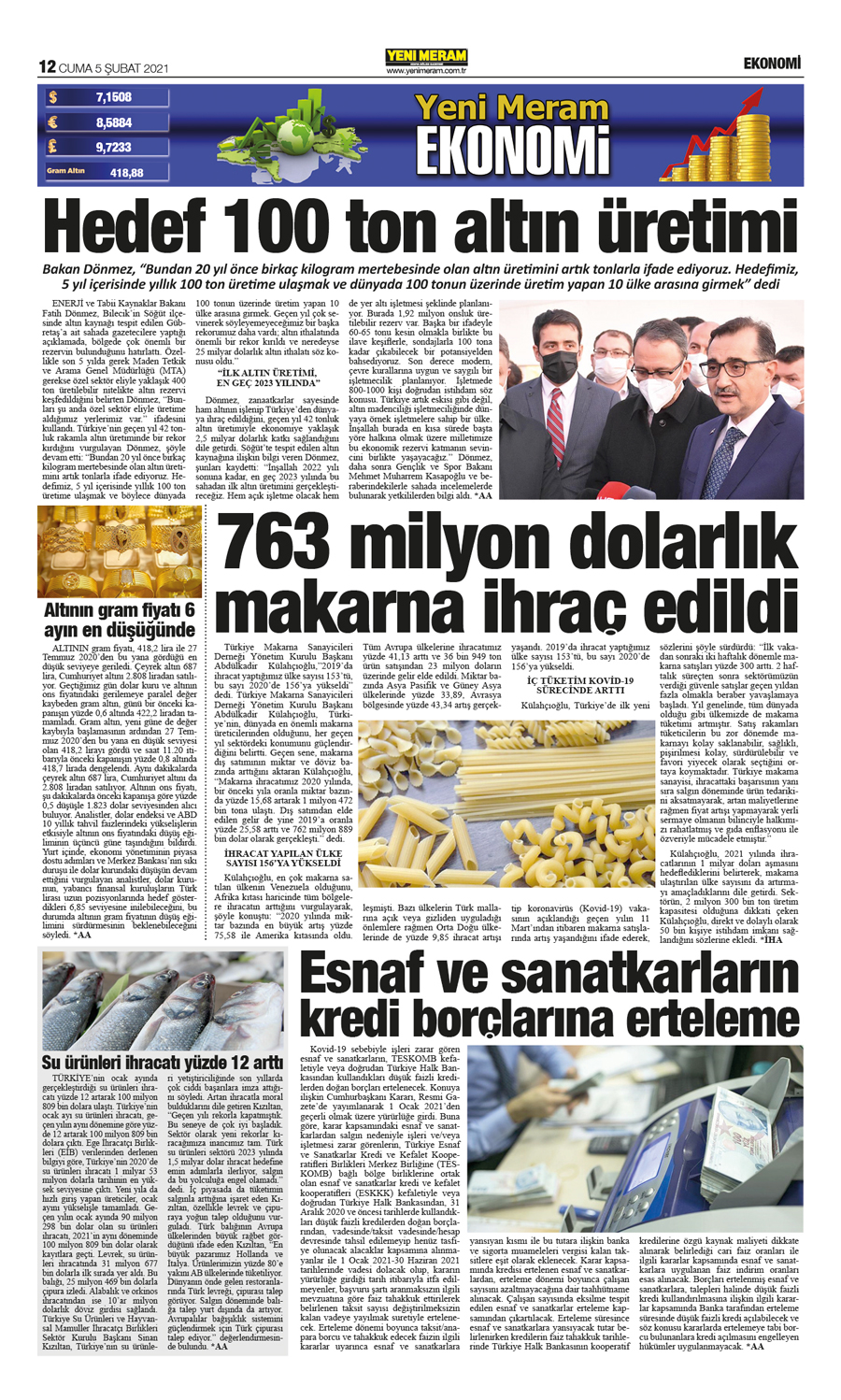 5 Şubat 2021 Yeni Meram Gazetesi